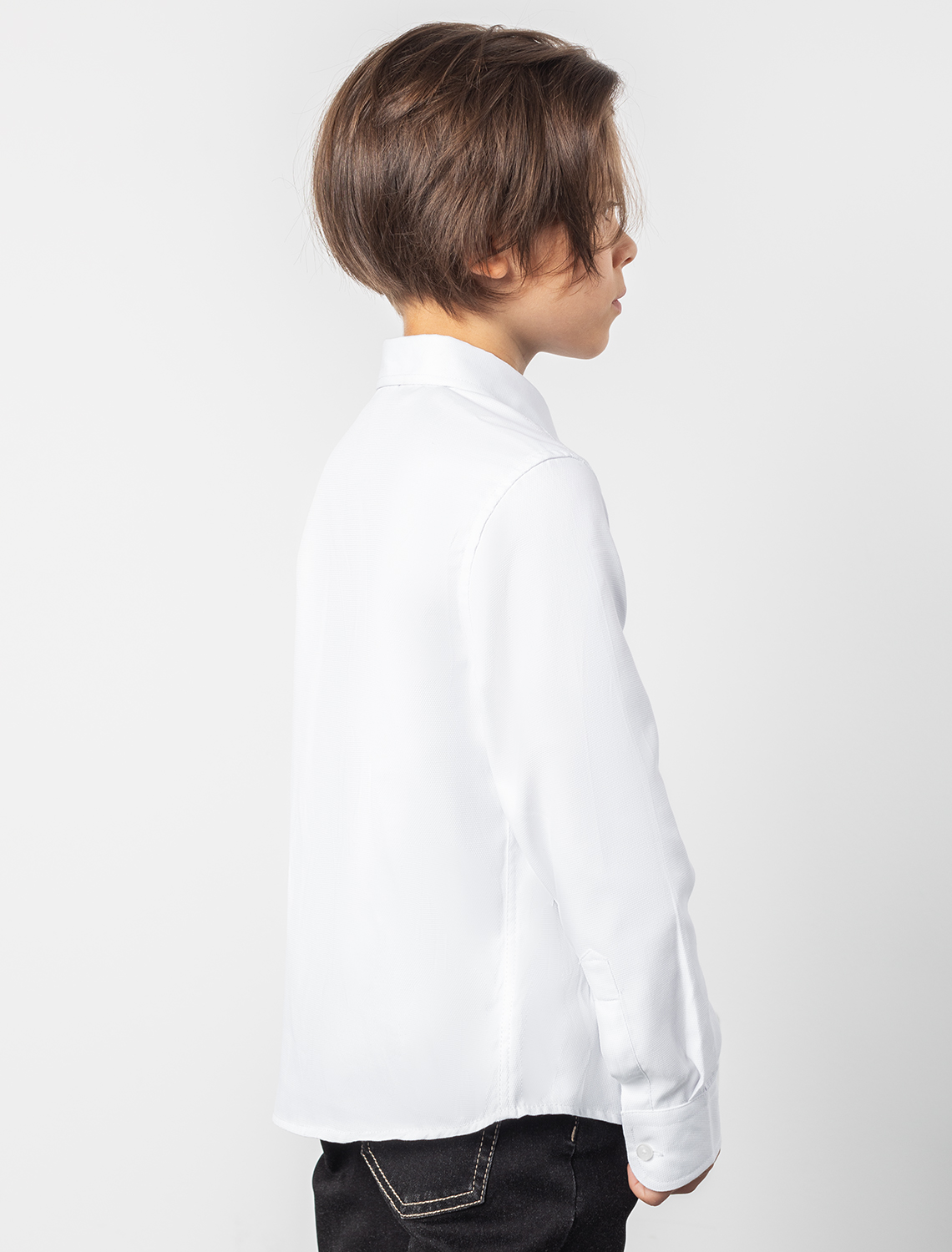 картинка Сорочка для мальчиков белый текстура от магазина Одежда+