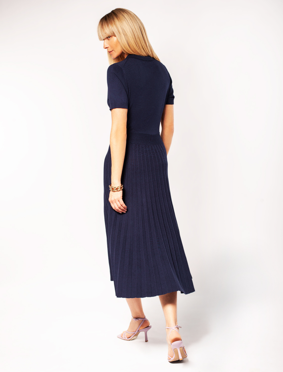 картинка Платье вязаное женское темно-синий от магазина Одежда+